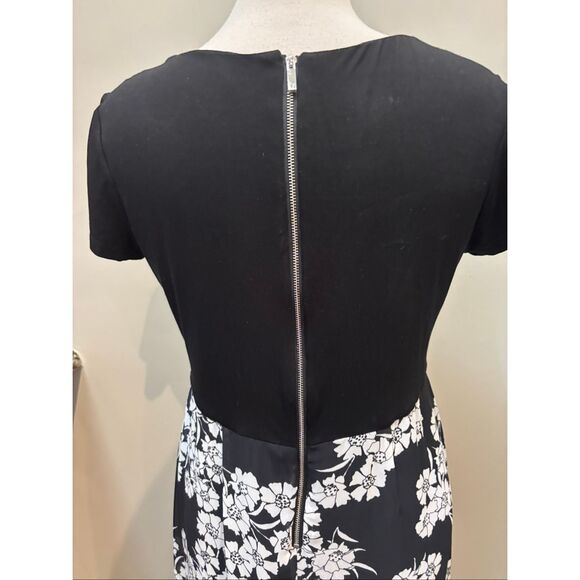 Vince Camuto L Black layered sheer floral maxi dress - Picture 4 of 9